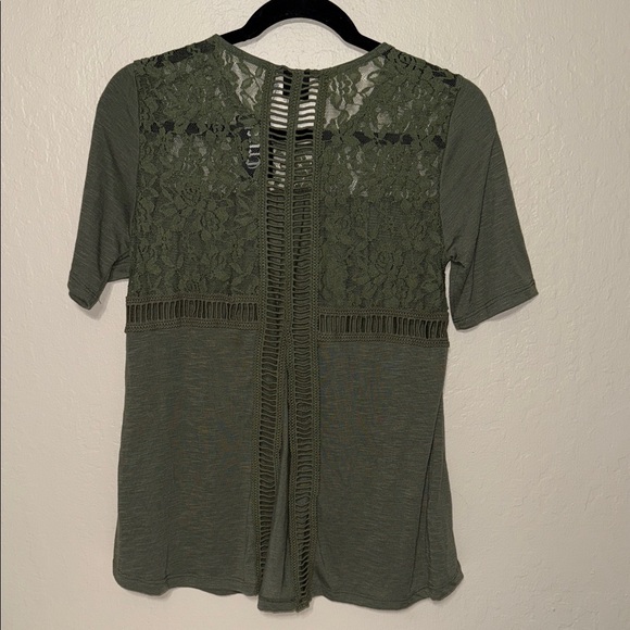 Cruel Girl Olive Lace Blouse - Picture 3 of 5
